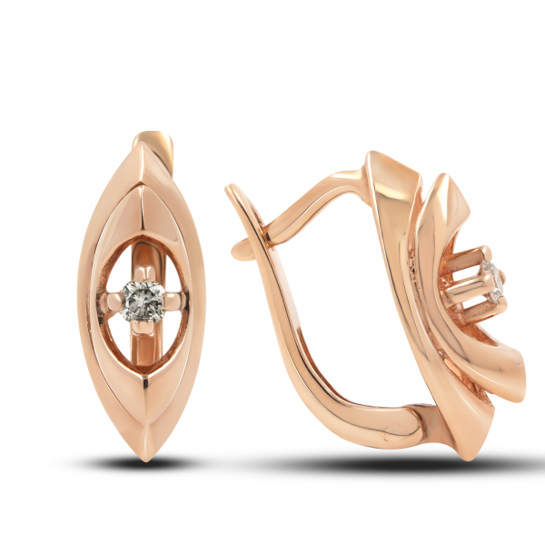 Gold Earrings With Diamonds