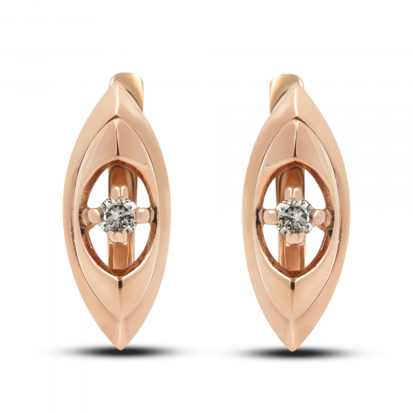 Gold Earrings With Diamonds
