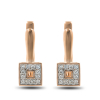Gold Earrings With Diamonds Squares