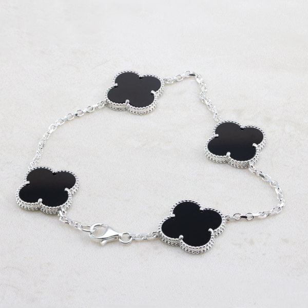 Silver Bracelet With Onyx