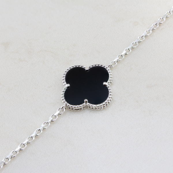 Silver Bracelet With Onyx