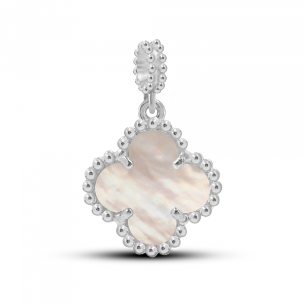 Серебряный кулон Mini Clover c перламутром
