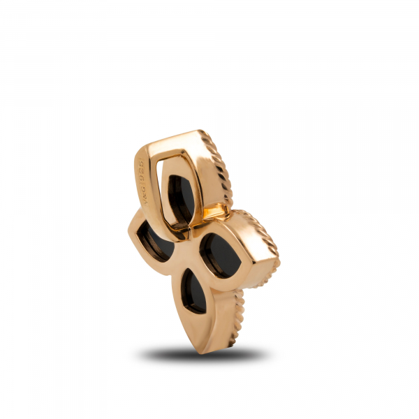 Gold Platted Pedant Black Lily Flower