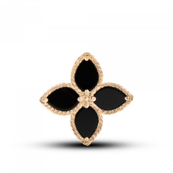Gold Platted Pedant Black Lily Flower