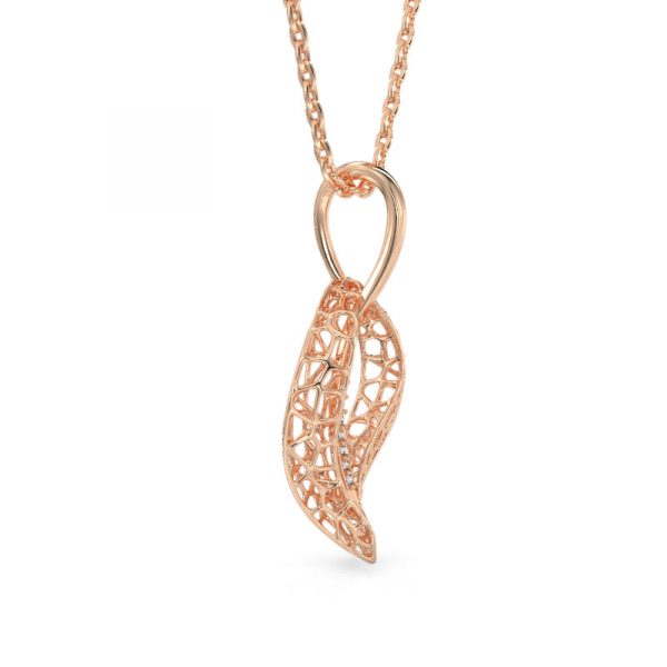 Jasmine Leaf Rose Gold Pendant