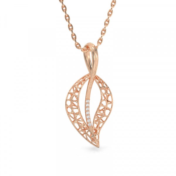 Jasmine Leaf Rose Gold Pendant