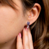 Gold Earrings Ruby Tulip