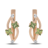 Gold Earrings With Green Sapphire