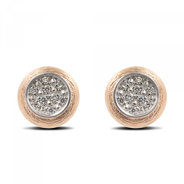 Gold earrings with diamonds