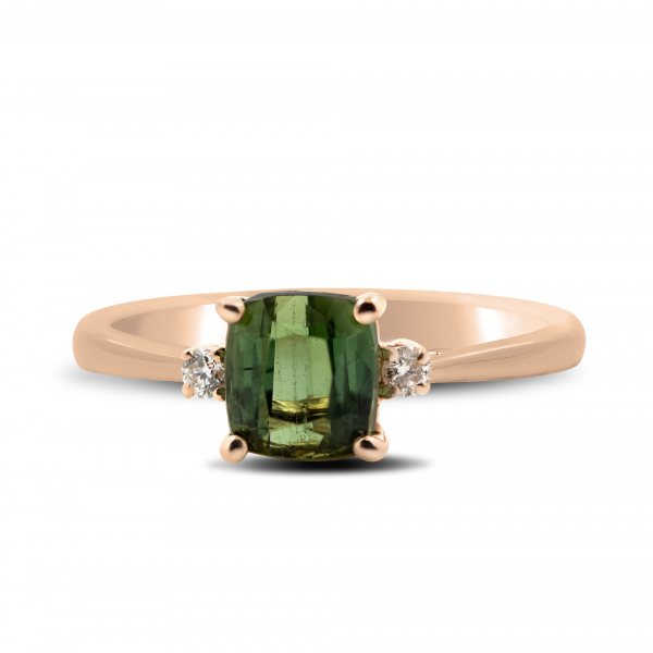 Gold Ring With Green Tourmaline