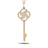 Gold Pendant With A Chain Key