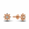 Gold earrings with diamonds Stars