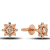 Gold earrings with diamonds Stars