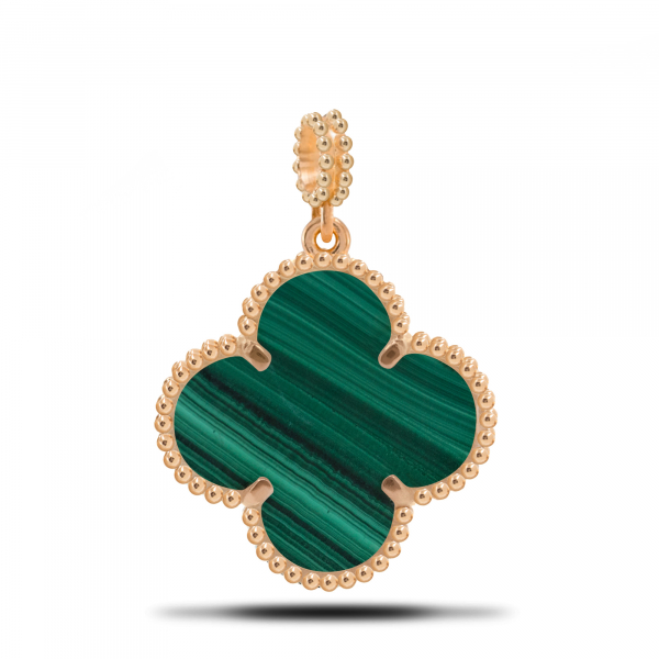 Gold Pendant With Malachite