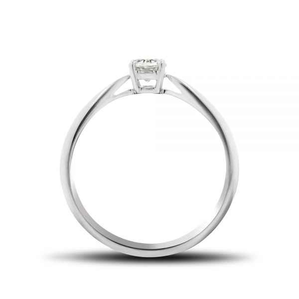 White Gold Ring With Moissanite