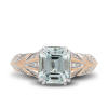 Gold ring with aquamarine Tenderness