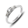 Gold Ring With Moissanites