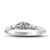 Gold Ring With Moissanites