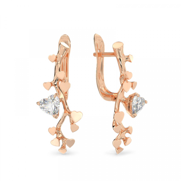 Tree Branch Earrings from Rose Gold