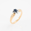  Woman Gold Ring With Blue Sapphire