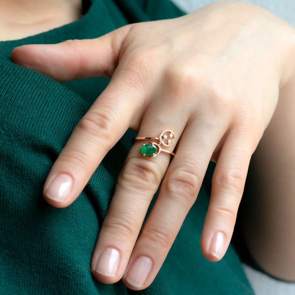 Gold Ring With Emerald